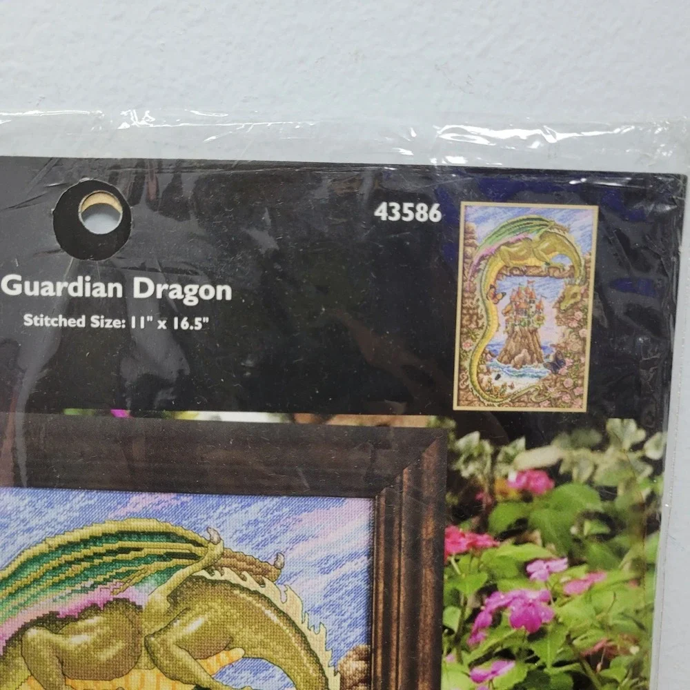 Plaid Bucilla Counted Cross Stitch Guardian Dragon 43586 New Sealed Castle